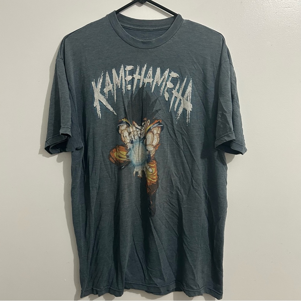Dragonball Z Kamehameha Shirt Size XL Anime Ripple Junction Gray Cartoon Goku